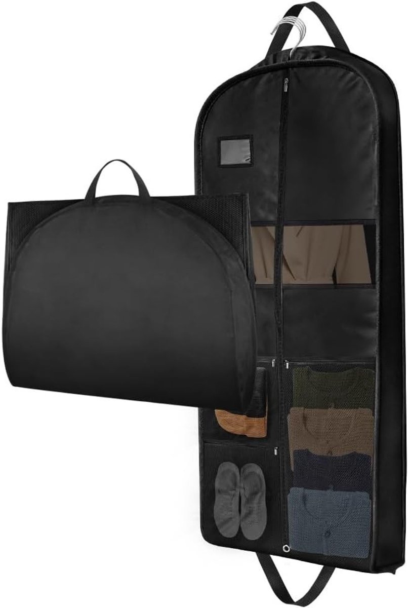 Livatto Kledinghoes 60x110 cm – Ademende Opbergzak met Rits en Transparant Venster