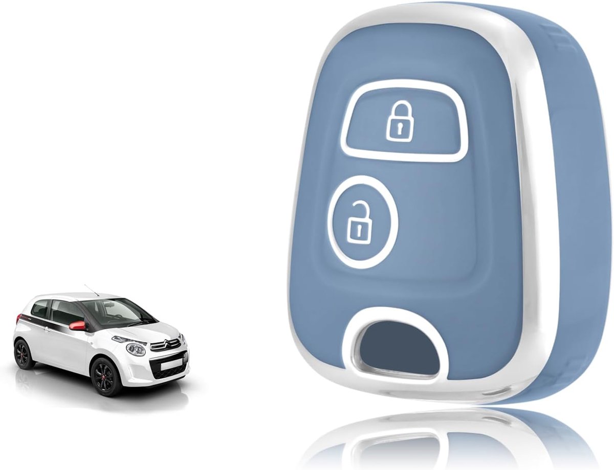 Sleutelhoes TPU, Autosleutelhoes voor Peugeot 106 107 206 207 307 Partner Citroen C1 C2 C3 Xsara Picasso Berlingo Toyota Aygo Yaris, Sleutelcover Bescherming Sleutelbehuizing