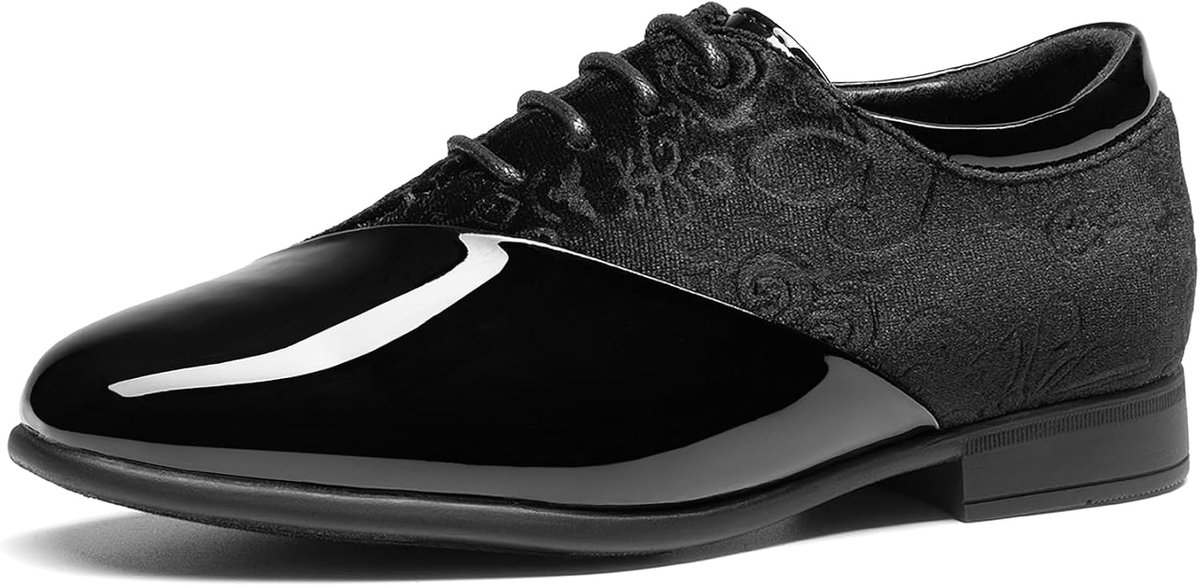Schoenen voor kinderen, formele schoenen van suède met Oxford-smoking