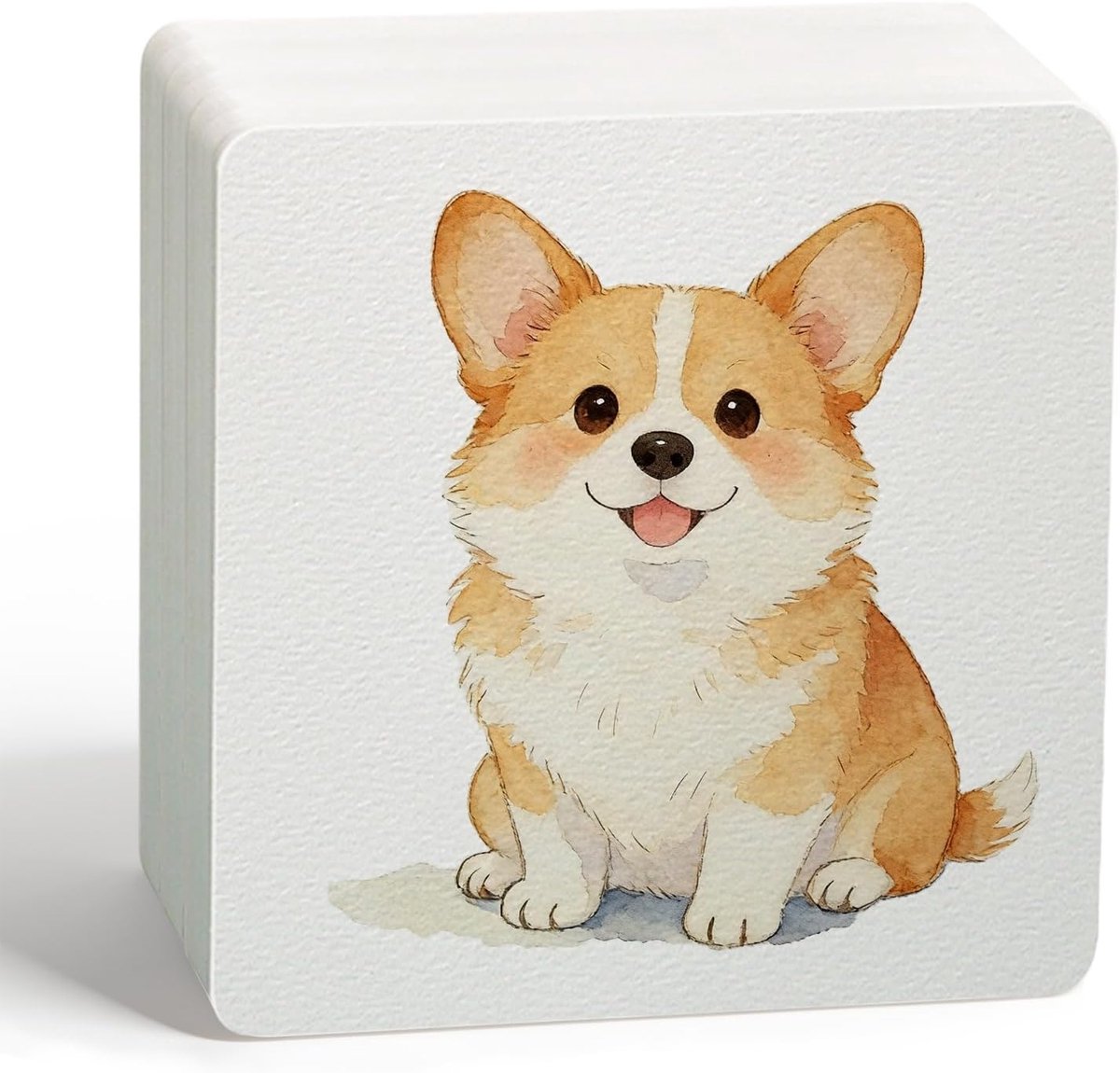 Aquarelpapier, 10 x 10 cm, dik aquarelblok, aquarelpapier, 300 g, ansichtkaarten, blanco aquarelkaarten voor schilderijen, tekenen, handwerk