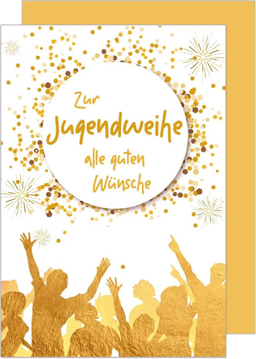 Seidel exclusieve premium kaart voor jeugdtoewijding met envelop. Wenskaart Wenskaart Jeugdwijding enkele kaart jongen meisje kaart (SW022)