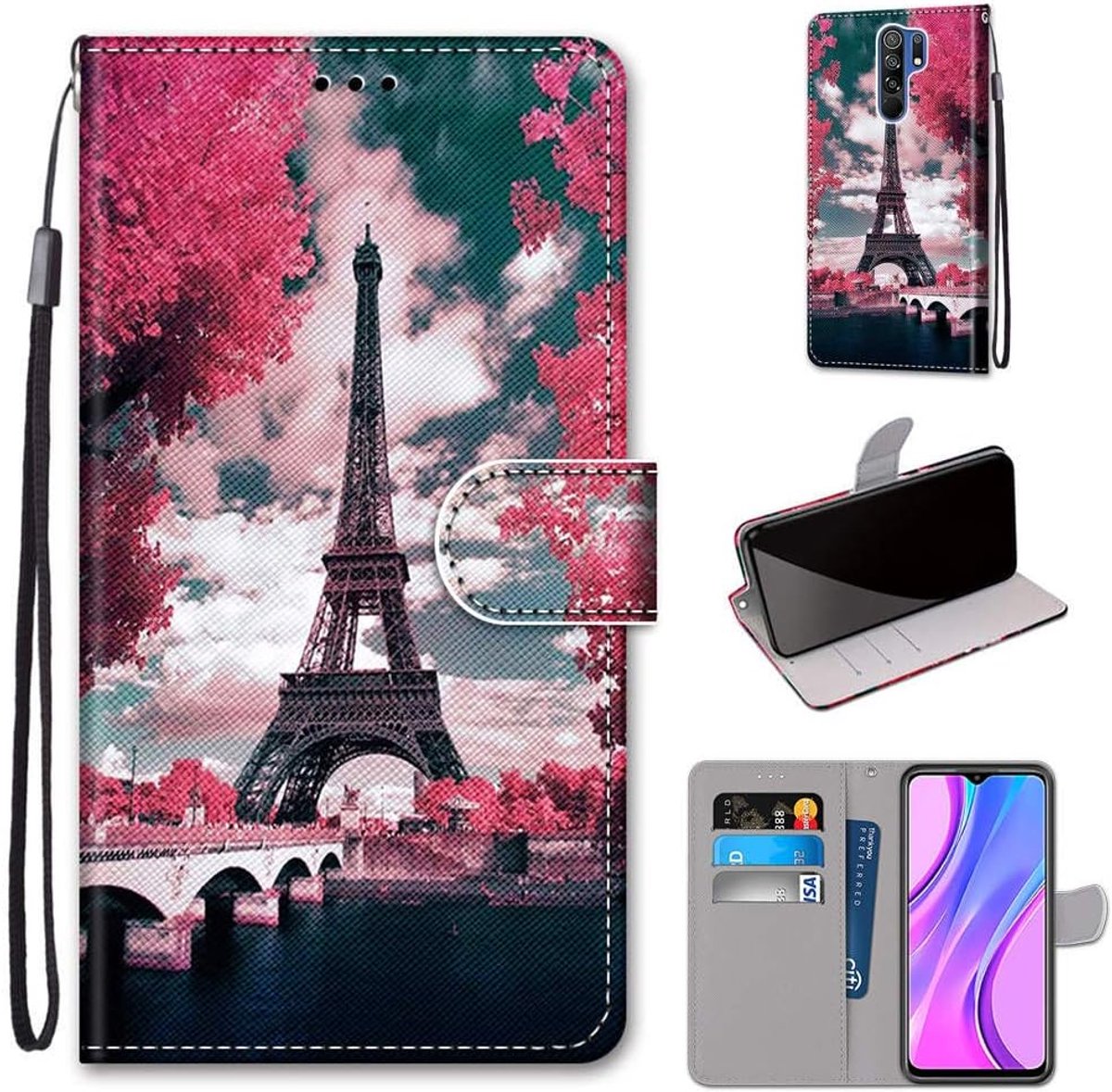 Portemonnee Telefoonhoes voor Xiaomi Redmi 9