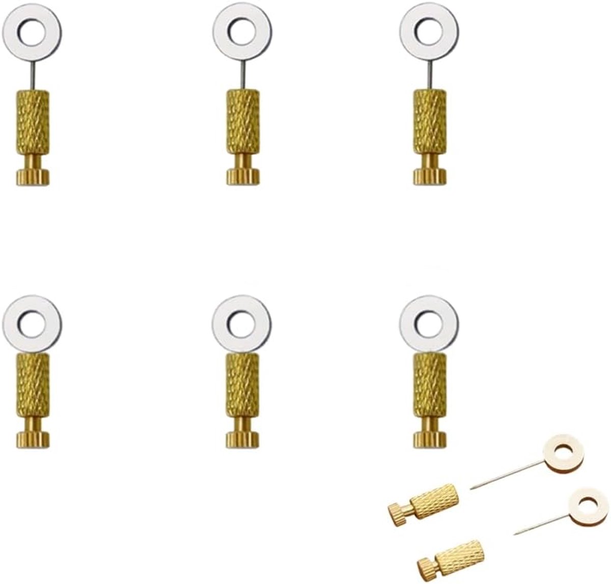 6Pcs Lederen Hecht Positionering Naalden Diy Leathercraft Located Naalden Lederen Goederen Vaste Randen Vergrendelspelden Voor Lederen Craft Stiksels Bevestiging Hulpgereedschap