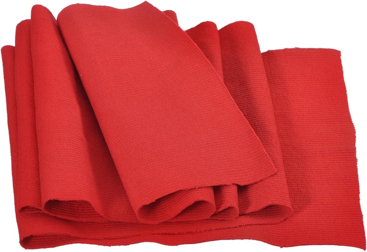 Elastische manchetten geribbelde randen voor het naaien van katoenen stof gebreide geribbelde stretchband, [voor manchetten, tailleband, kraag] - rood
