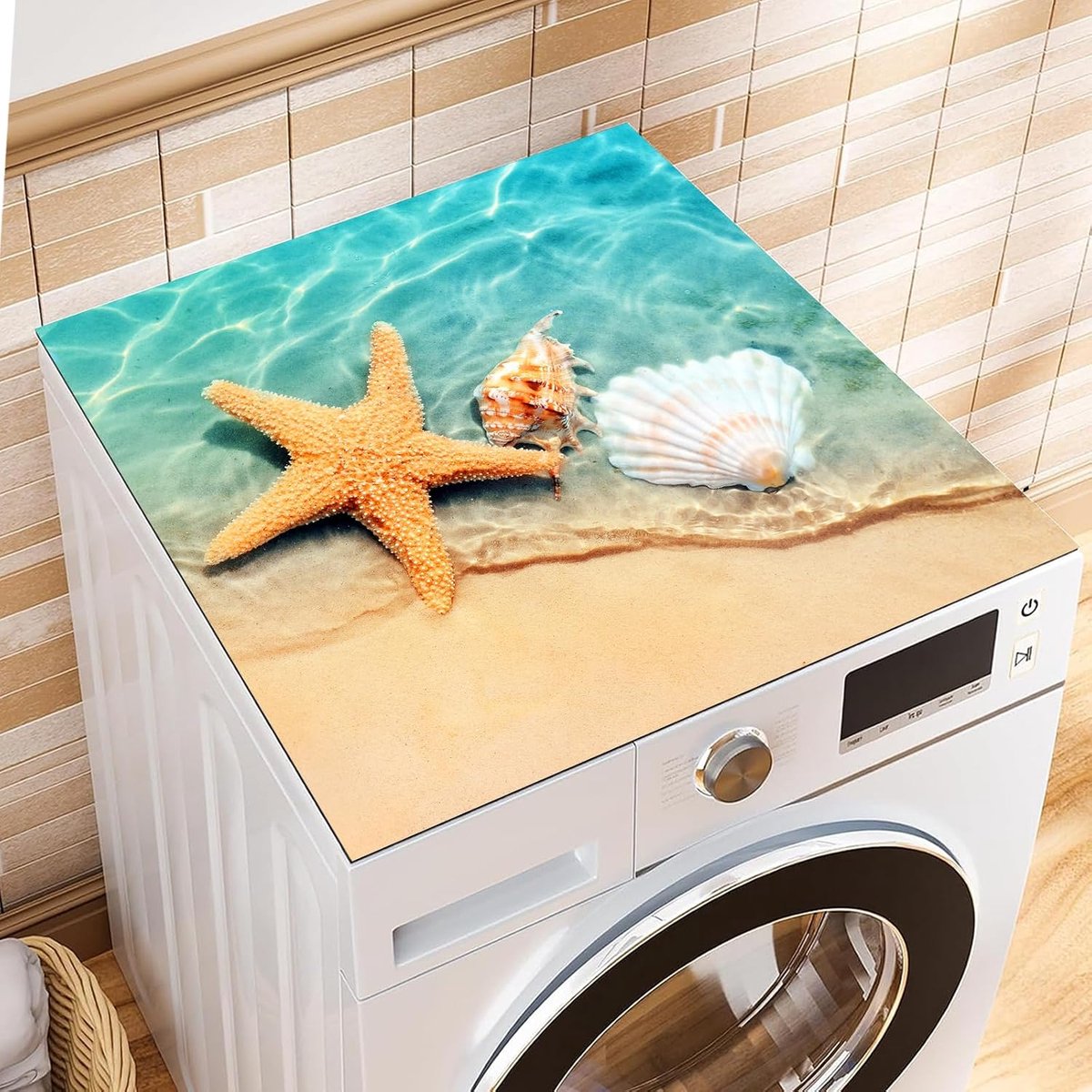 Wasmachineafdekking, 60 x 60 cm, wasmachineafdekking, zacht en op maat te snijden, universeel, wasmachineonderlegger, antislip, voor wasmachine, droger, badkamer, keuken