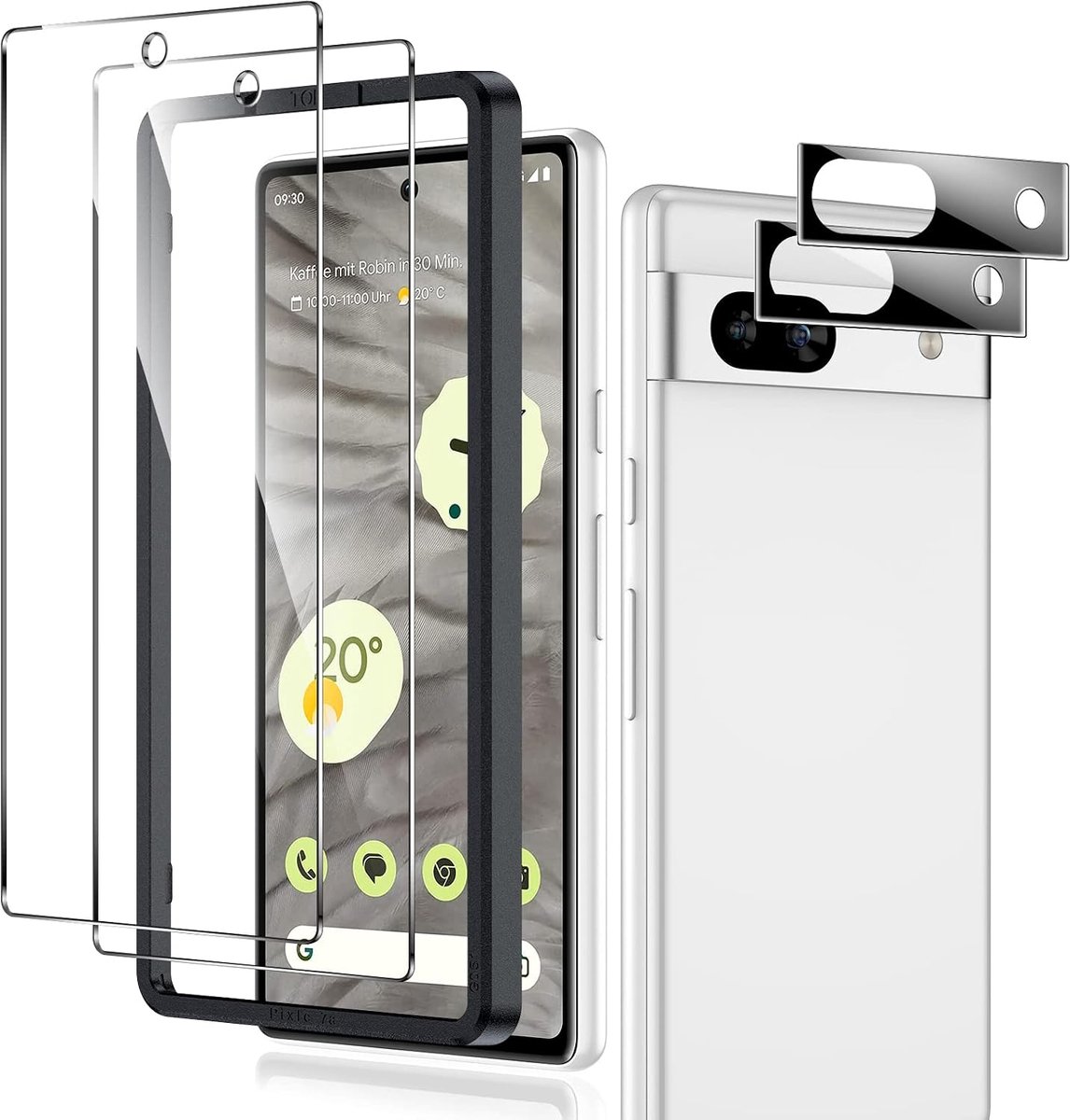 2+2 Pieces Screen Protector Compatible with Google Pixel 7a