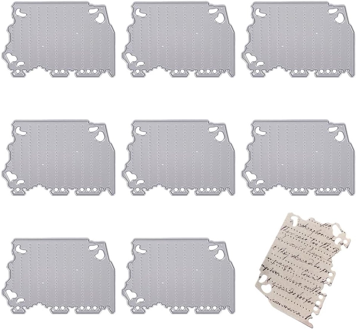 8 stuks vintage charms kant frame stans beschadigde pagina's koolstofstaal snijden stansen voor scrapbooking foto album decoratief reliëf papier kaart