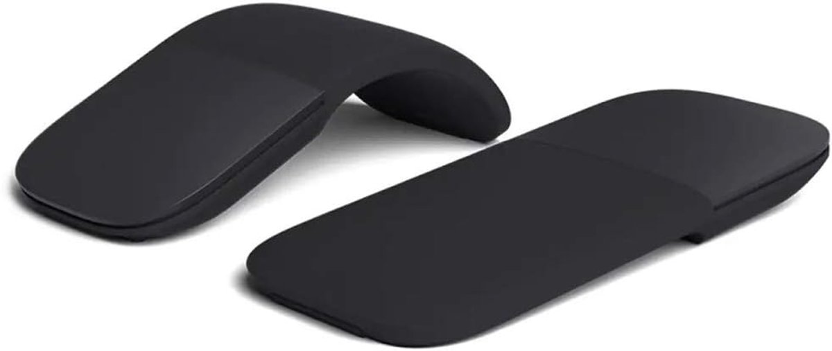 Bluetooth Arc Touch Muis, Ergonomische Opvouwbare Optische Muis, Slanke en Draagbare Reizen Computer Muis, Stille Opvouwbare Muis voor Computer Laptop (Zwart)