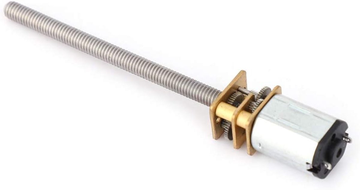 Mini Metal Snelheidsreductie Motor met M4 Kogelschroef 55mm Lengte voor DC Toepassingen 1000 RPM