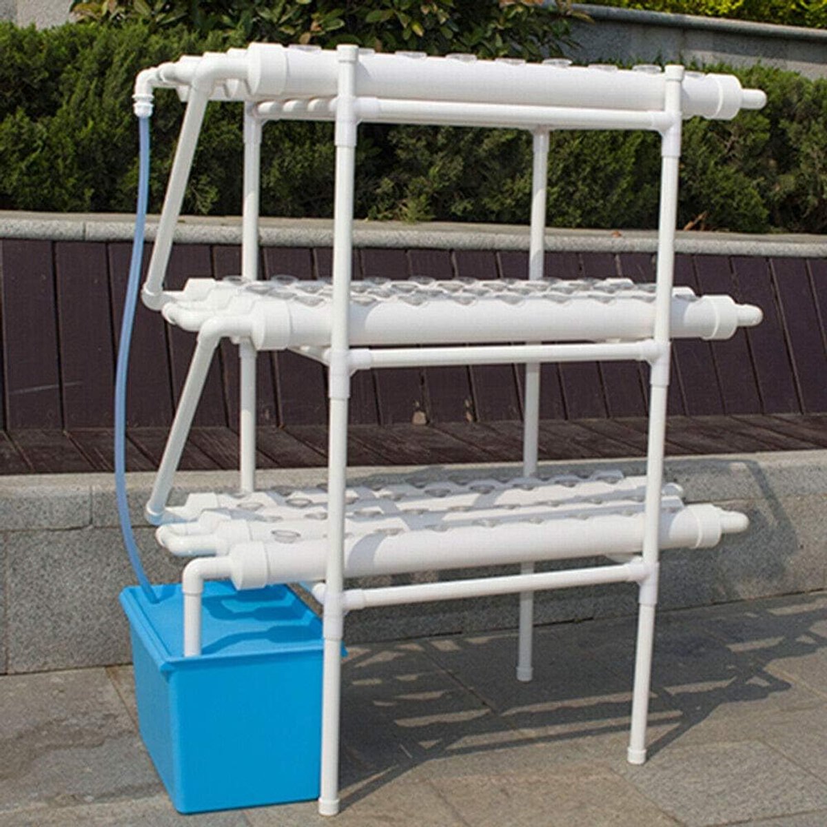 Grow Kit 108 fabrieksplaatsen 3 lagen planten PVC hydrocultuur 12 buizen hydrocultuur kweeksysteem watercultuur tuinplantensysteem voor groenten in huis, tuin en kantoor