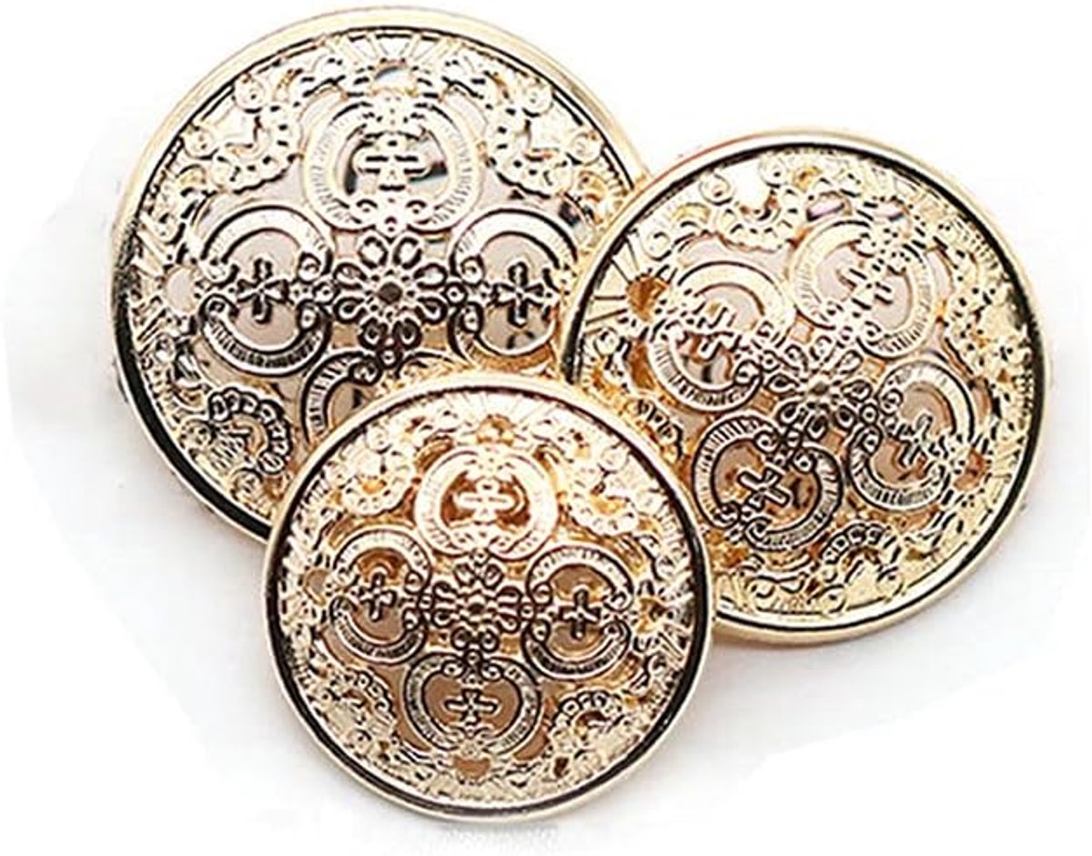Knopen zwart zilver goud ronde decoratieve knopen voor kleding naaien accessoires