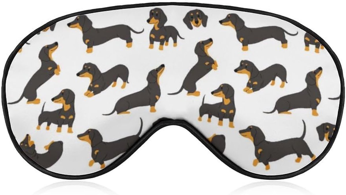 Hond yoga fitness houdingen ras slaap oogmasker voor mannen vrouwen tieners kinderen, nacht slaap oogschaduw cover comfort voor reizen yoga dutje