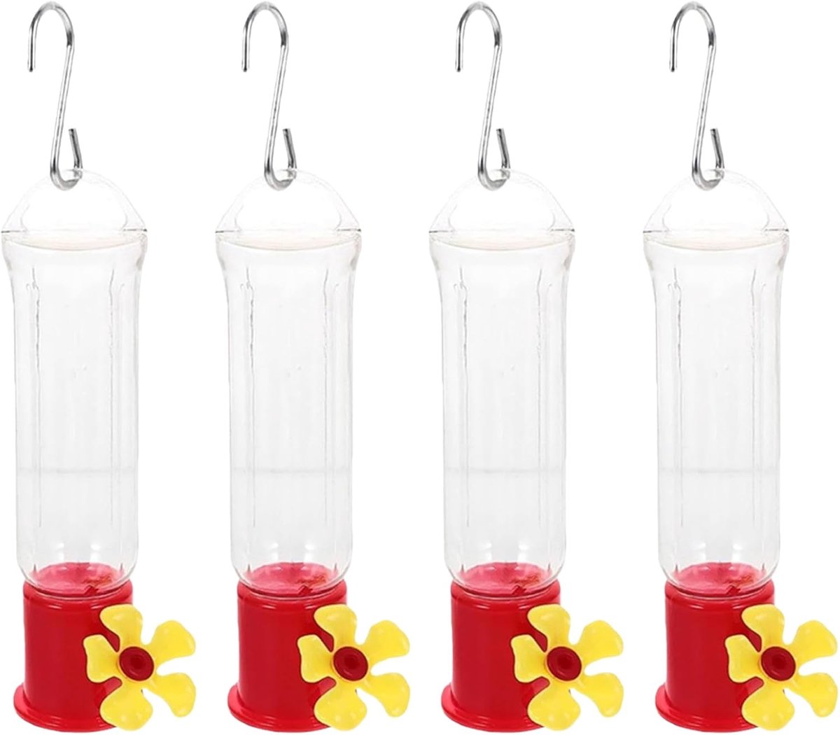 Pour Reptielen Dranken voor kleine vogels, mieren en bijenbestendig, met roestvrijstalen haken, voor buiten, gazon, terras, tuin, 4 stuks