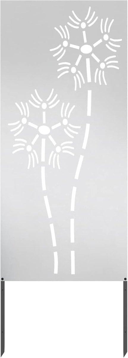 Tuin, canvas, zilver, 50 x 140 cm, roestvrij staal, decoratief, weerbestendig, met ingelegd voor terras en balkon