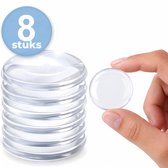 Amido® Deurstopper Set - 8 Stuks - Transparant - 4 cm - Siliconen Deurstopper - Deurbuffer - Stootdoppen voor Binnen & Buiten