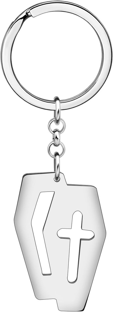 Rvs Nieuwigheid Graf Doodskist Sleutelhanger Gothic Graf Auto Purse Sleutelhanger Vakantie Sieraden Voor Vrouwen Geschenken