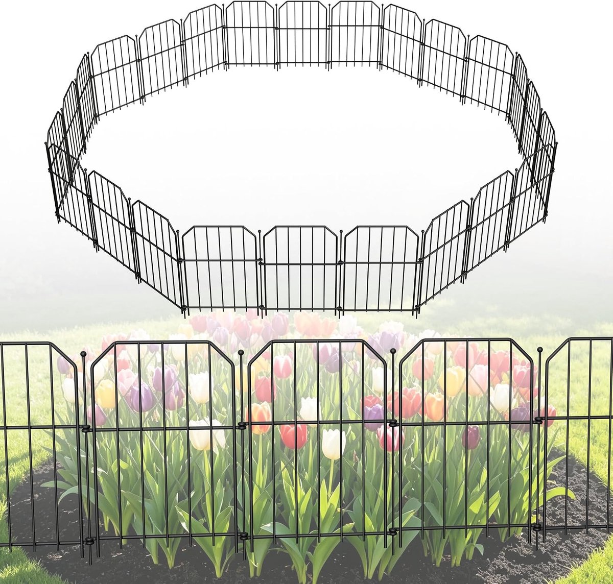 Dierenbarrière hek 10 stuks metalen tuinhek hondenhek 40 x 28cm