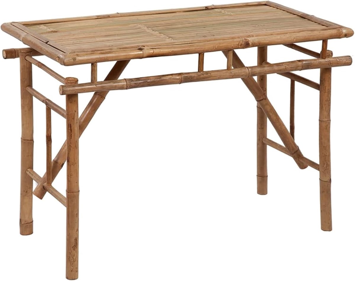 Tuintafel, inklapbaar, terrastafel, eettafel, tuinmeubelen, tafel, klaptafel, outdoor, 115 x 50 x 75 cm, bamboe