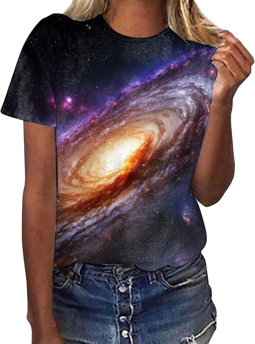 Dames T-shirt met 3D-print van de Melkweg