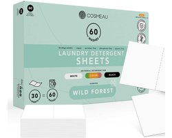 Cosmeau Wasmiddel Wasstrips 60 Wasbeurten - Wilde Bossen G5 - Wild Forest - Wasvellen - Wasmiddeldoekjes - Detergent Sheets - Wasdoekjes -