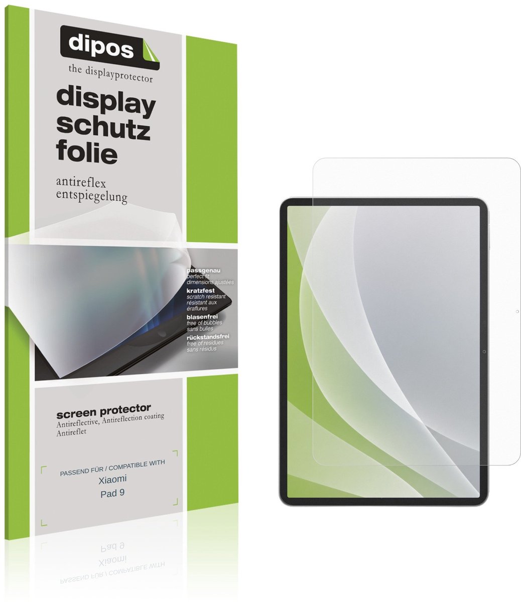 dipos – 2x Matte Beschermfolie geschikt voor Xiaomi Pad 9 | Krasbestendige & antireflecterende Screenprotector Ultra-Thin