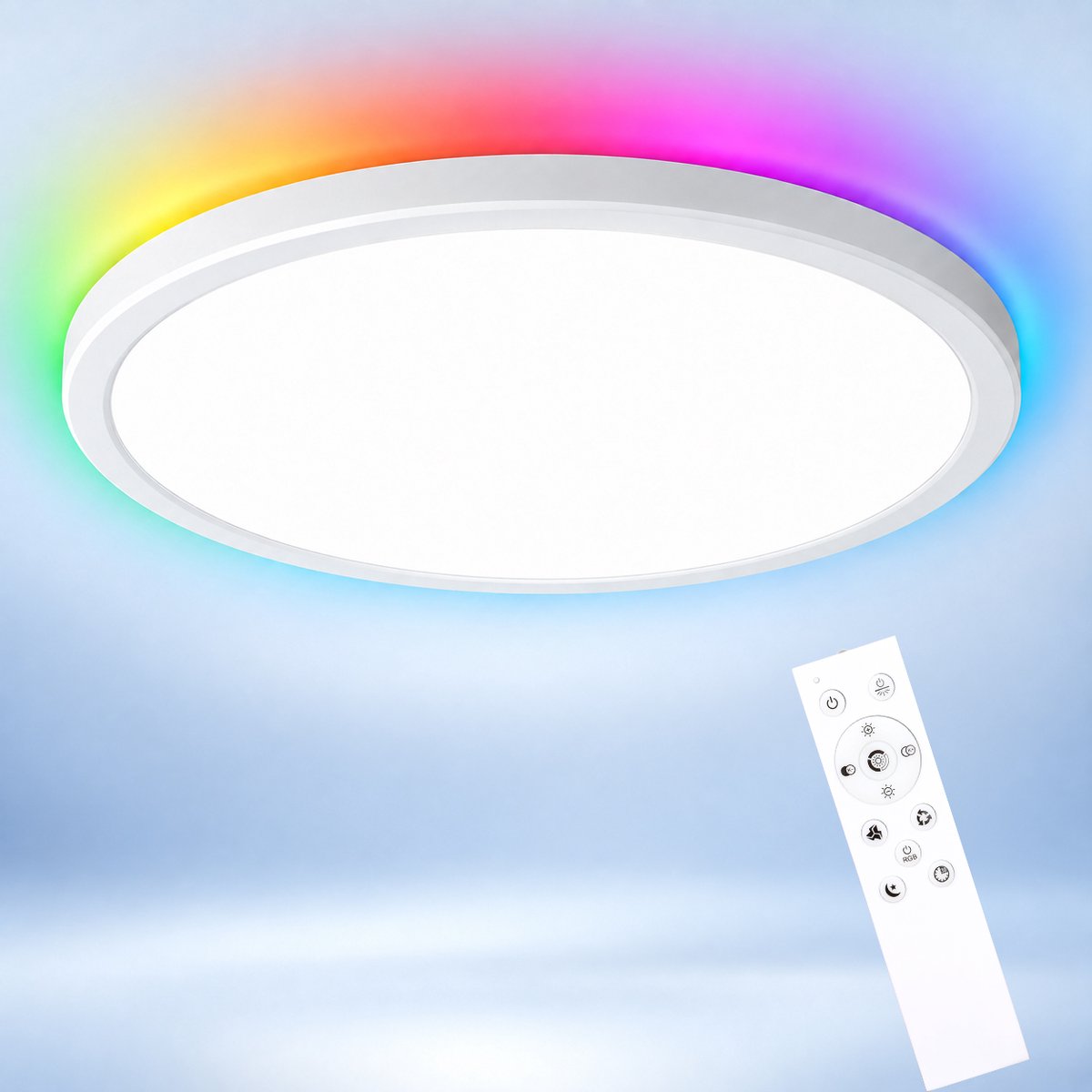 LOVHAUS LED Plafondlamp 30 cm - 24W 2400 lm - RGB - Dimbaar 3000-6500K - Afstandsbediening