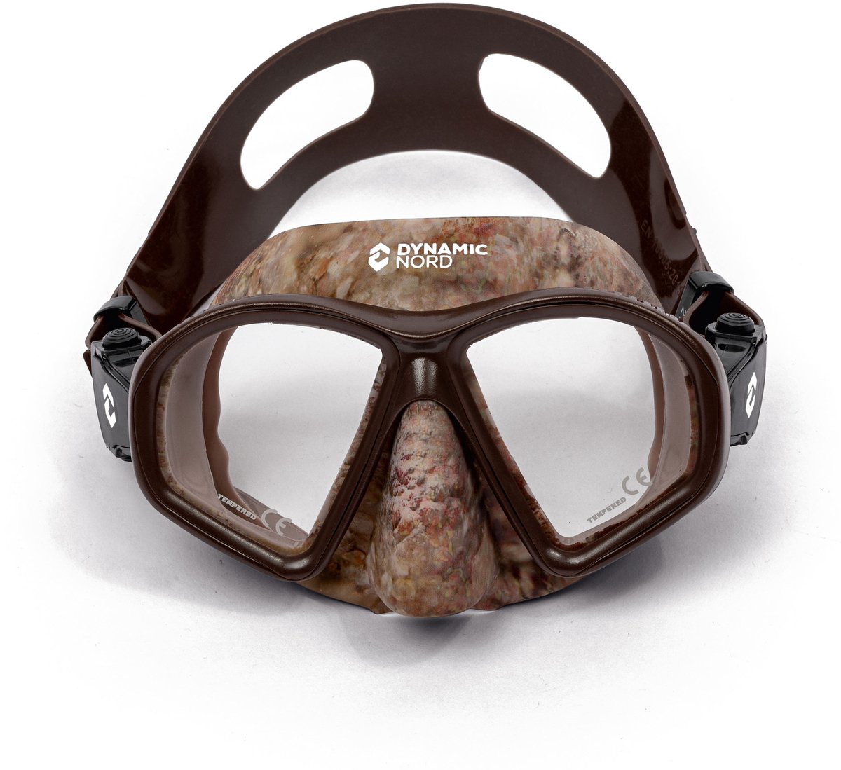 Merkloze Duikmasker met Lage Volume - Brons Camouflage