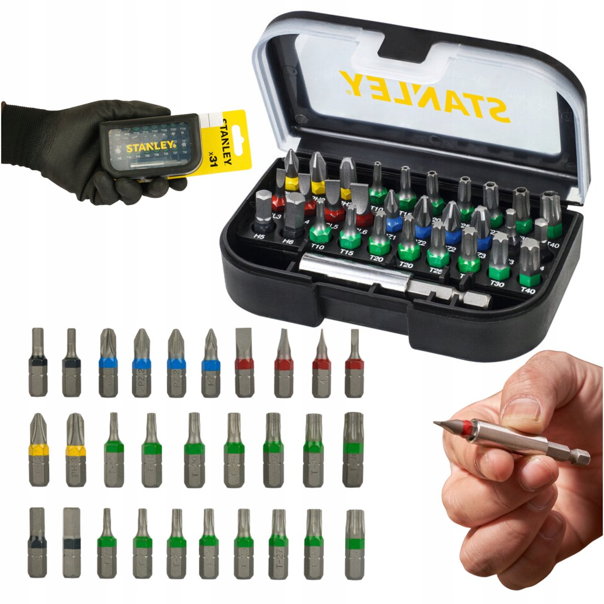 31-delige Bitset met Magnetische Houder - Diverse Types