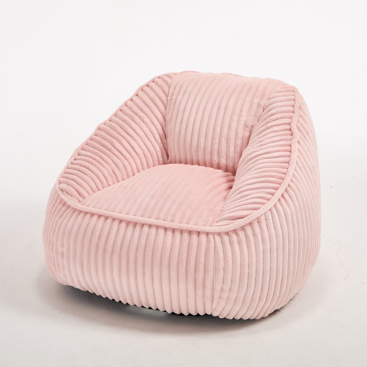 Ropilly Zitzak - Roze zitzak met traagschuim - Pluizige chenille lounge stoel - Woonkamer & Slaapkamer - 98x92x73 cm