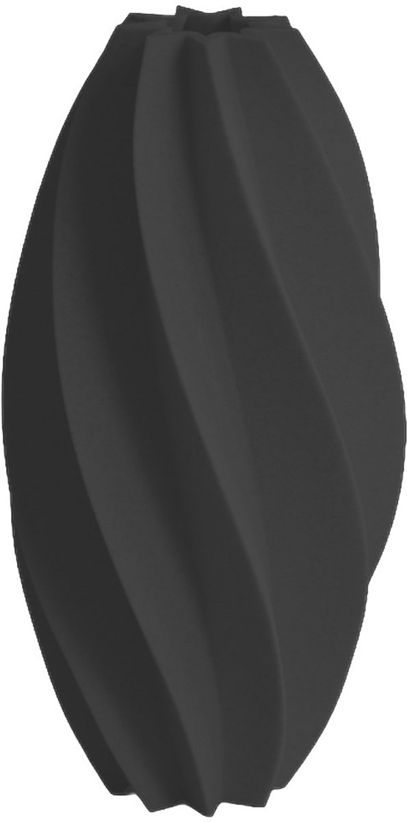 Layvo Ceris Vaas - Zwart - 20 cm - droogbloemen vaas - organische vaas - gerecycled plastic