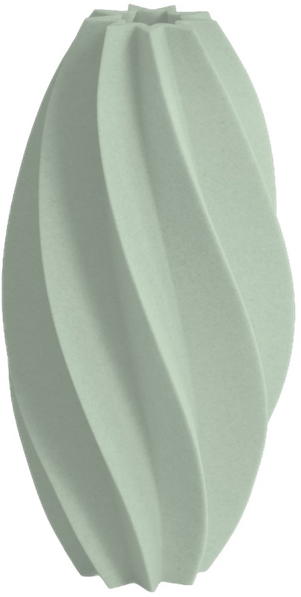 Layvo Ceris Vaas - Salie - 20 cm - droogbloemen vaas - organische vaas - gerecycled plastic