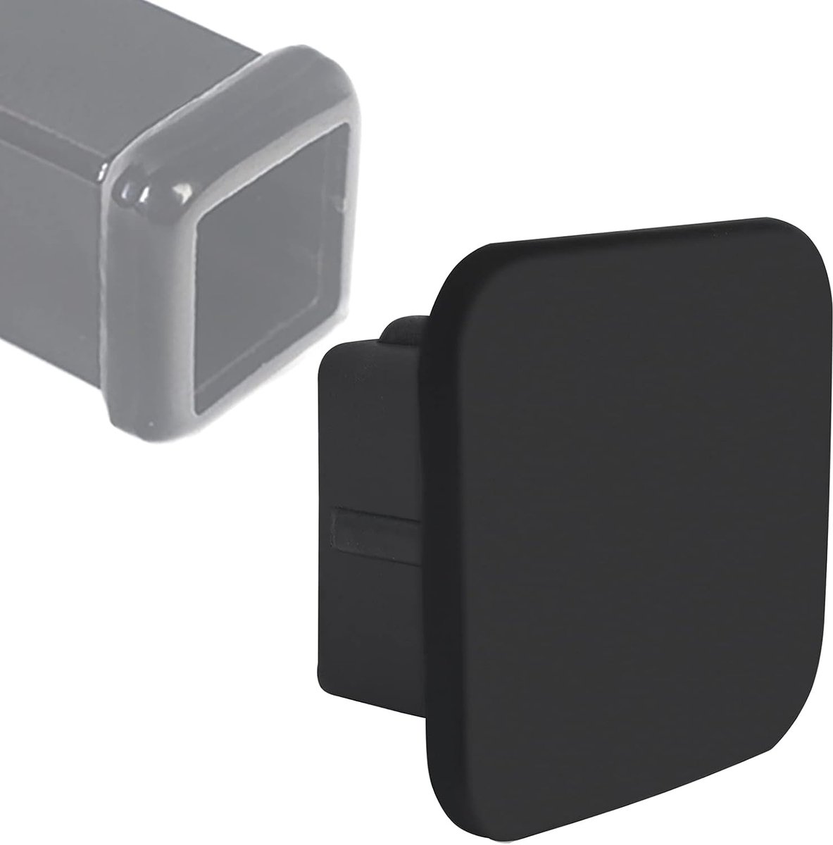 Rubberen trekhaak-afdekking voor aanhanger ontvangstbuis past op elke 5,1 x 5,1 cm vierkante ontvangerbuis, compatibel met klasse 3 4 5 to-yota F-ord GMC