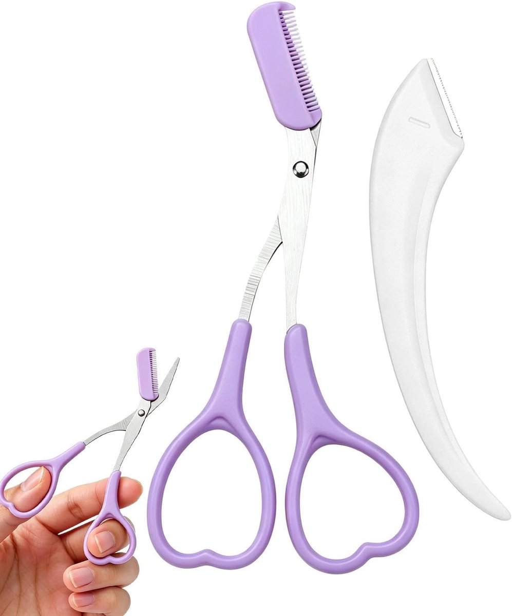 Wenkbrauwschaar Voor Vrouwen - Handige verzorgingstool,Antislip Wenkbrauwtrimmer | voor vrouwen voor het verwijderen van gezichtsbeharing en schoonheidsstyling en make-up thuisgebruik