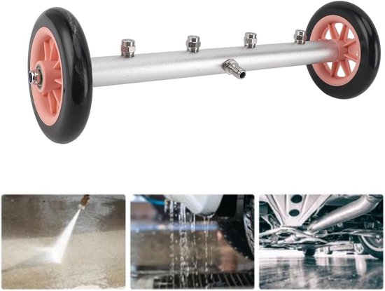 Hogedrukreiniger voor onderwagens, 4000 psi, waterbezem, licht, draagbaar, voor auto's, vrachtwagens, SUV's, van messing aluminium (roze zwart) — afbeelding 5