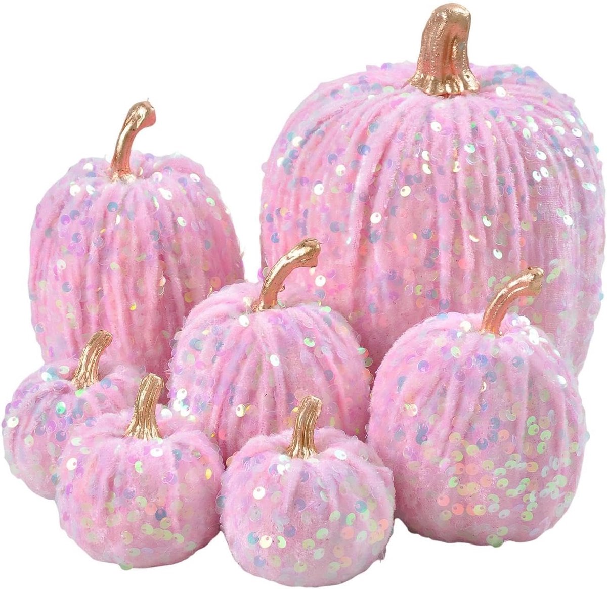 Pompoenen 7 stuks tafelmiddelstuk decoratie