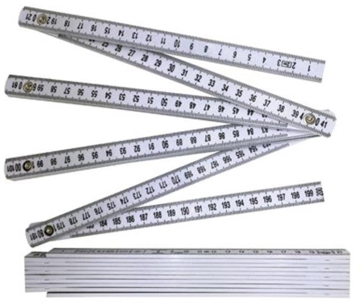 Duurzame Vouwmeter - Geel - 2 m - Glasvezel - Voor Professioneel en Thuisgebruik
