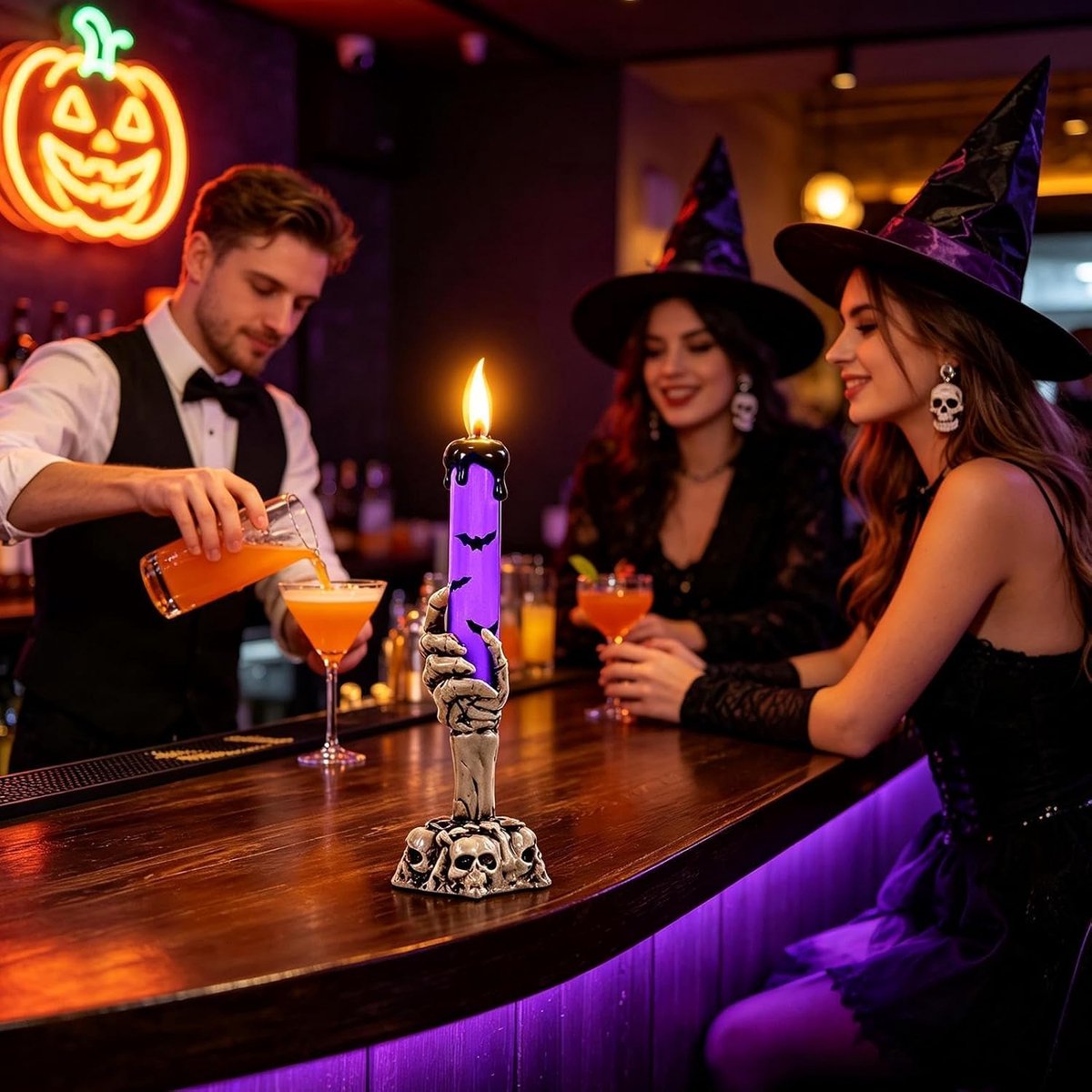 Halloween Kaarsen Feestelijke Schoorsteendecoratie Verlichting