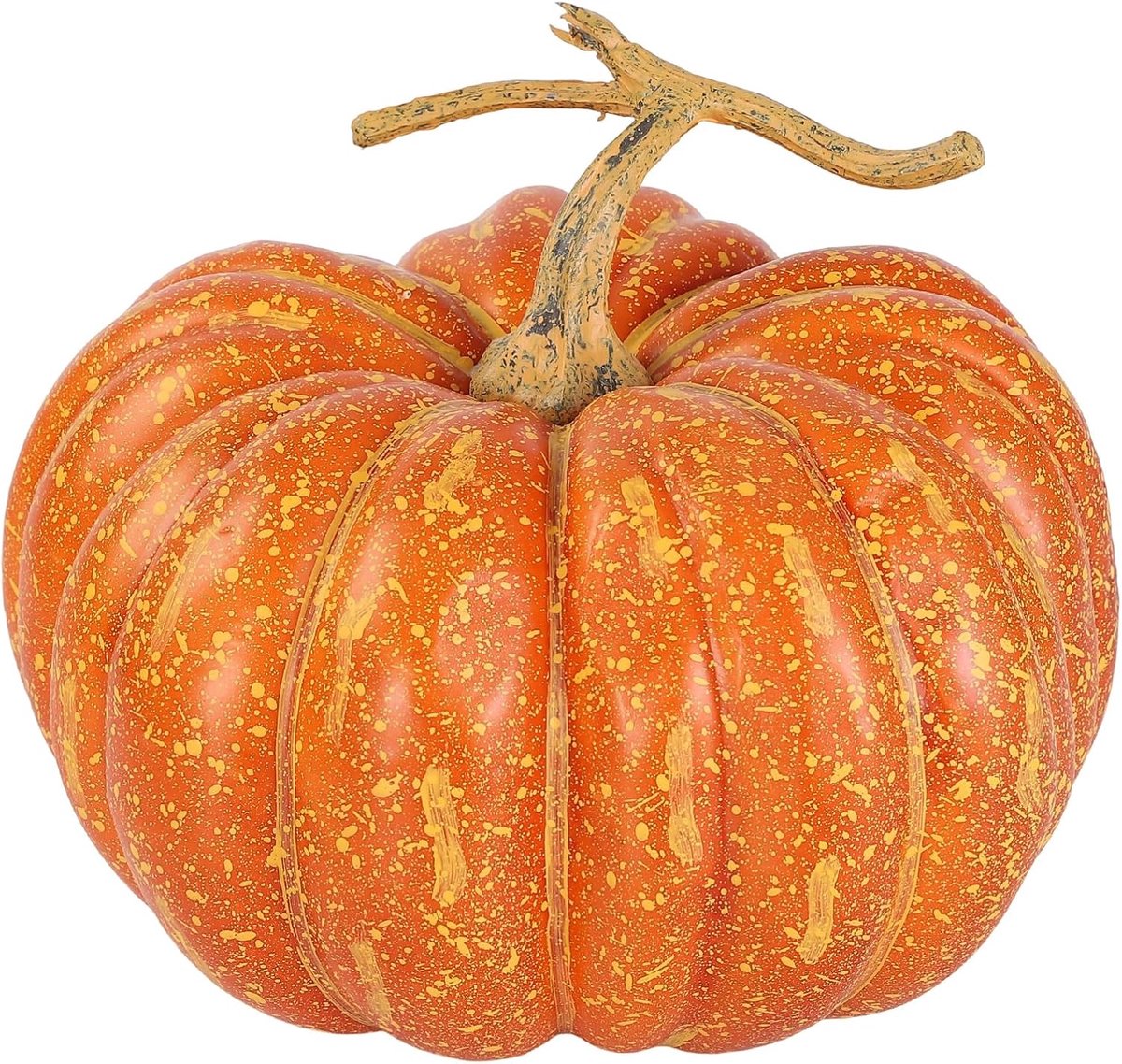 Oranje kunstmatige pompoen, vintage stijl nep schuim pompoen ornament voor herfst Halloween boerderij woondecoratie