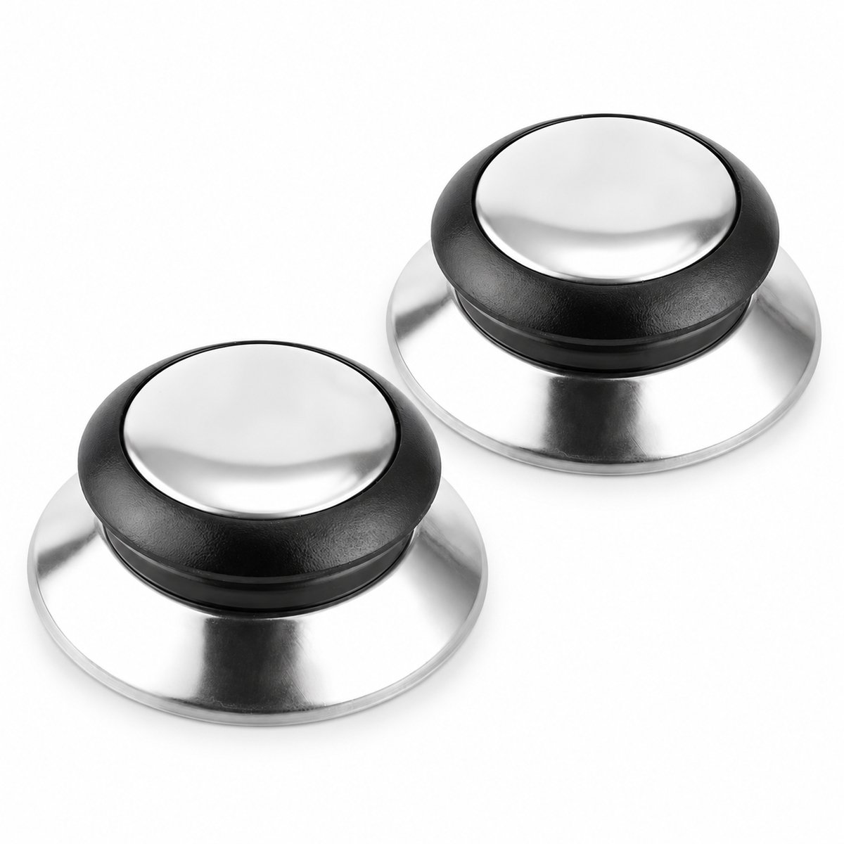 Consumerce® Aluminium Pannendeksel Knop - 2 Stuks Dekselknoppen voor Pannen - Dekselknop voor Glasdeksel en Potdeksel - Vervangende Dekselgreep / Handvat - Inclusief Schroeven en Ringen
