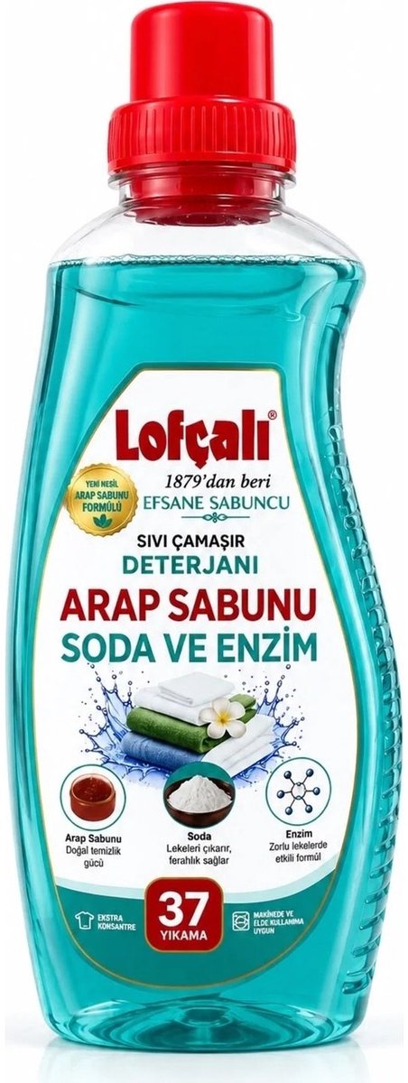 Lofcali - Vloeibaar Wasmiddel – Arap Sabunu met Soda & Enzymen – 38 Wasbeurten