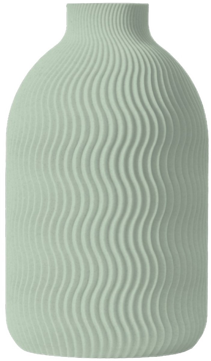 Layvo Solis Vaas - Salie - 25 cm - droogbloemen vaas - organische vaas - gerecycled plastic