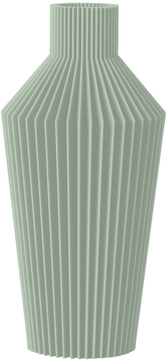 Layvo Nylas Vaas - Salie - 25 cm - droogbloemen vaas - japandi - gerecycled plastic