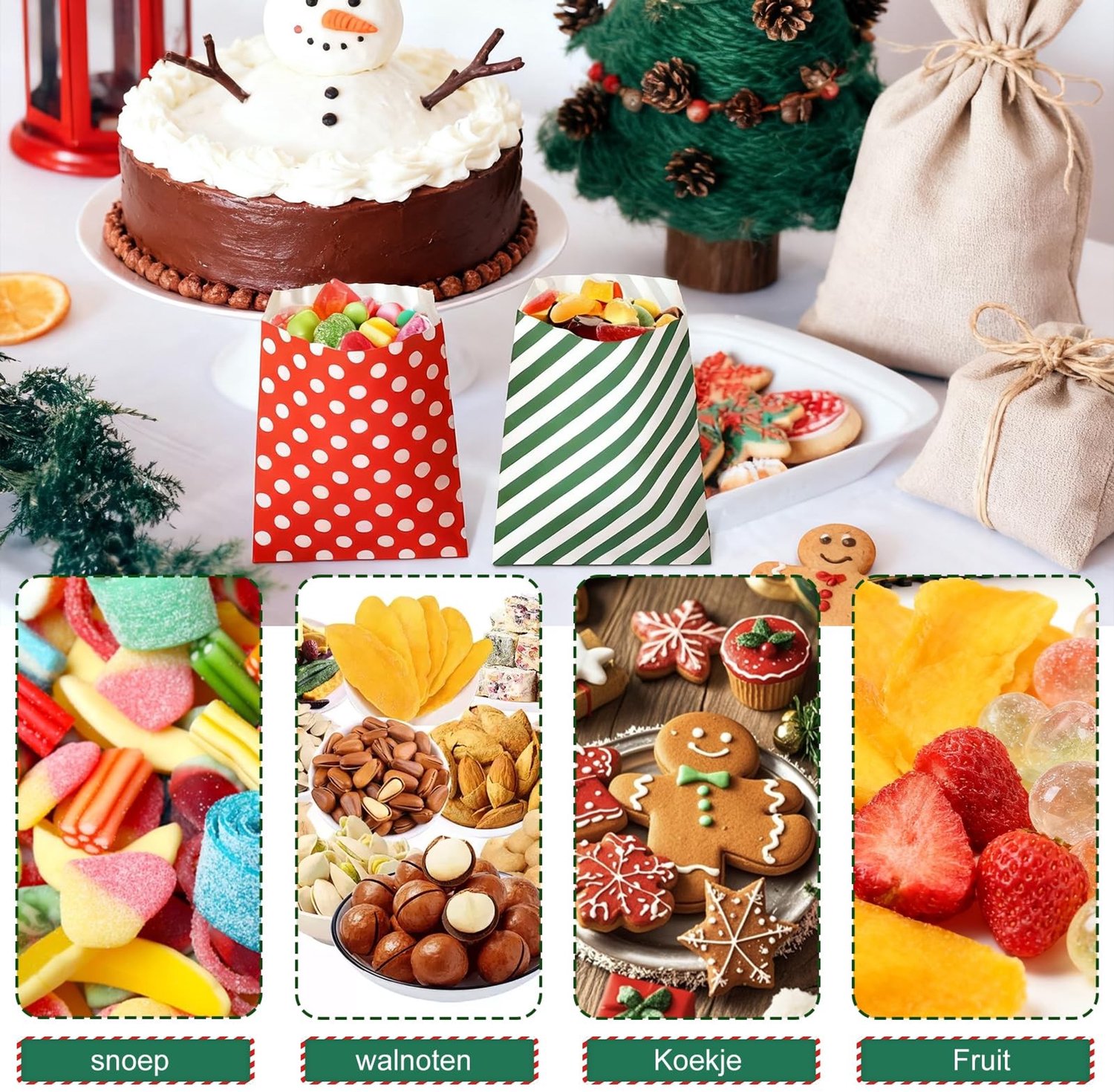 Set van 24 Kleurige Papieren Cadeautasjes met Stickers