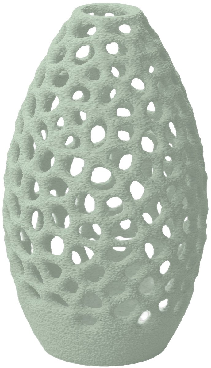 Layvo Petra Vaas - Salie - 20 cm - droogbloemen vaas - minimalistische vaas - gerecycled plastic