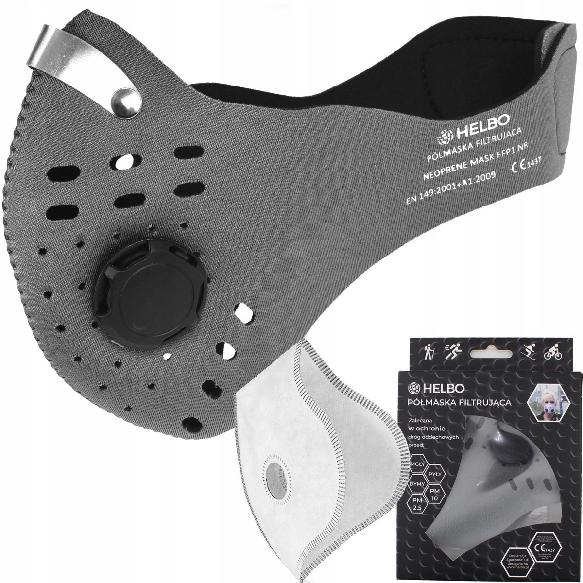 Neopreen Filtermasker FFP1 - Ademhalingsbescherming tegen stof & smog