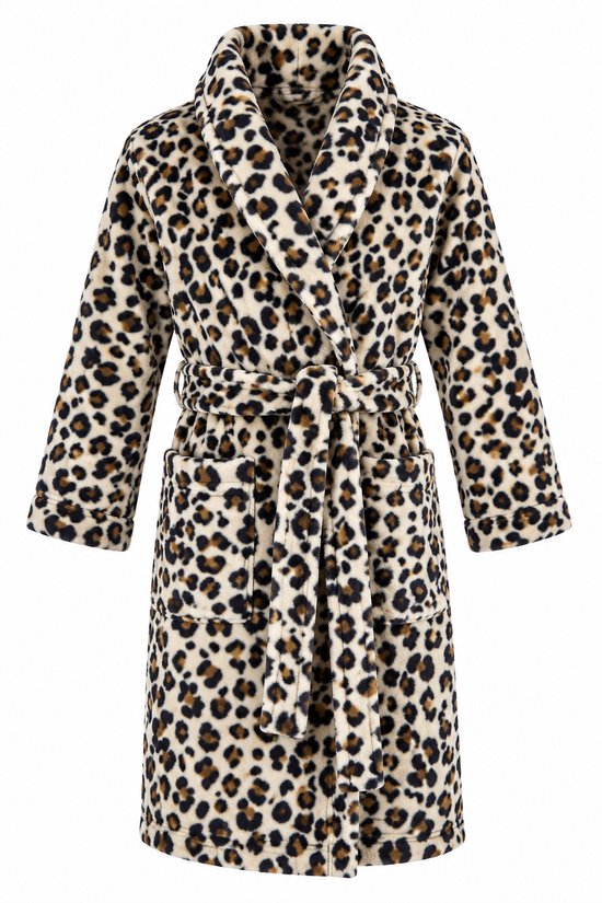 Kinderbadjas panter - fleece-S (110/116 jaar)