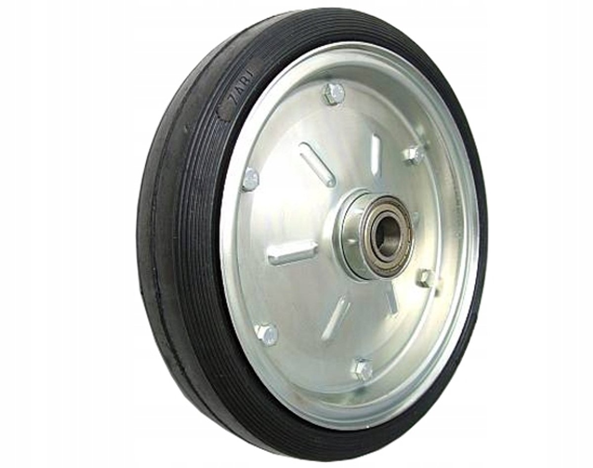 Metaal-rubber wiel 300mm voor transportwagens, 250kg belastbaar