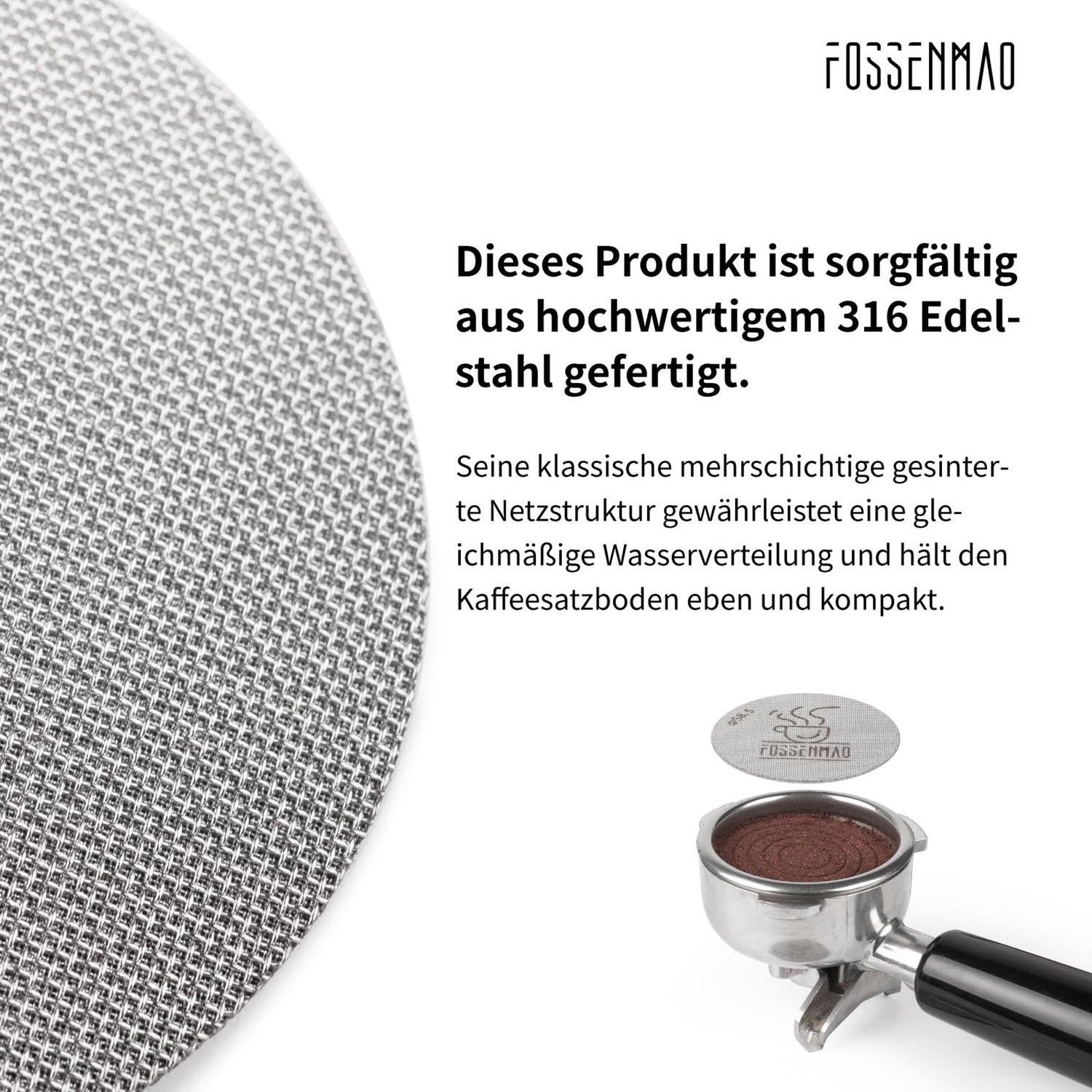 Herbruikbaar Espresso Puck Screen van RVS voor Koffiefilters