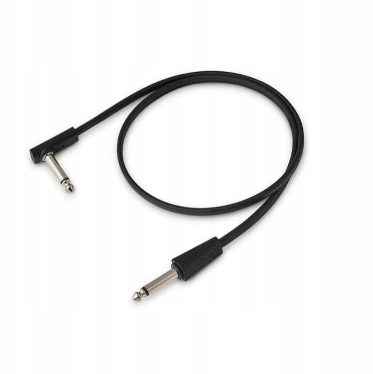 RockBoard Flat Patchkabel Gitaar 60cm Zwart Hoek/Recht