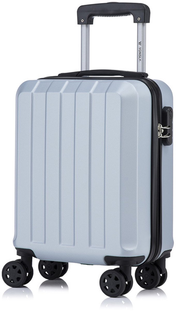 YONSLY Handbagage Koffer - 46x31x20 cm - Reiskoffer 25L - Zilver